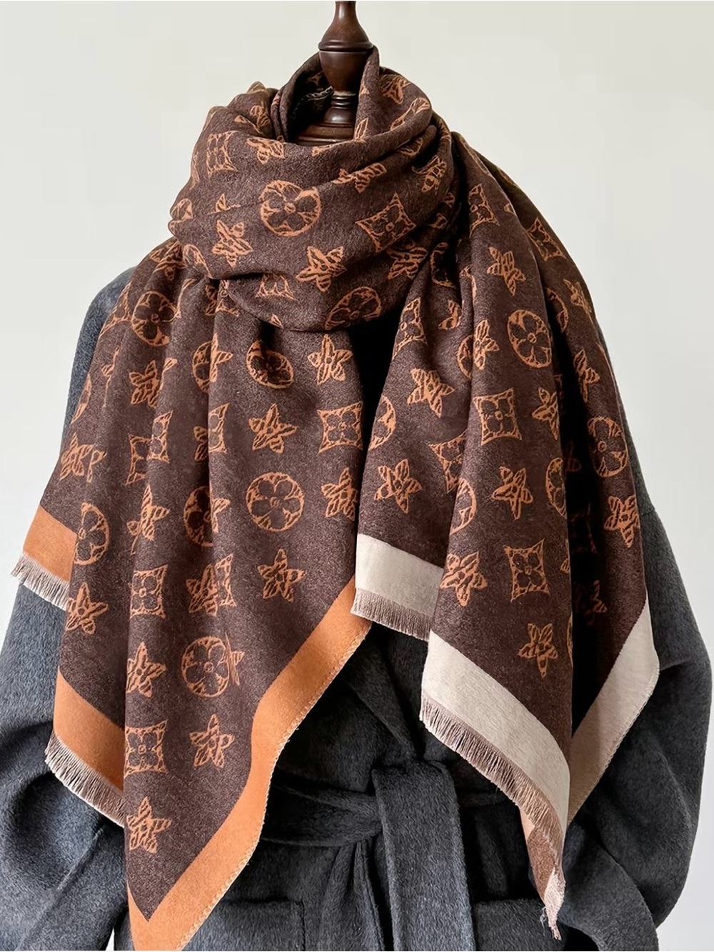 Beautiful Soft Brown fashion scarf.